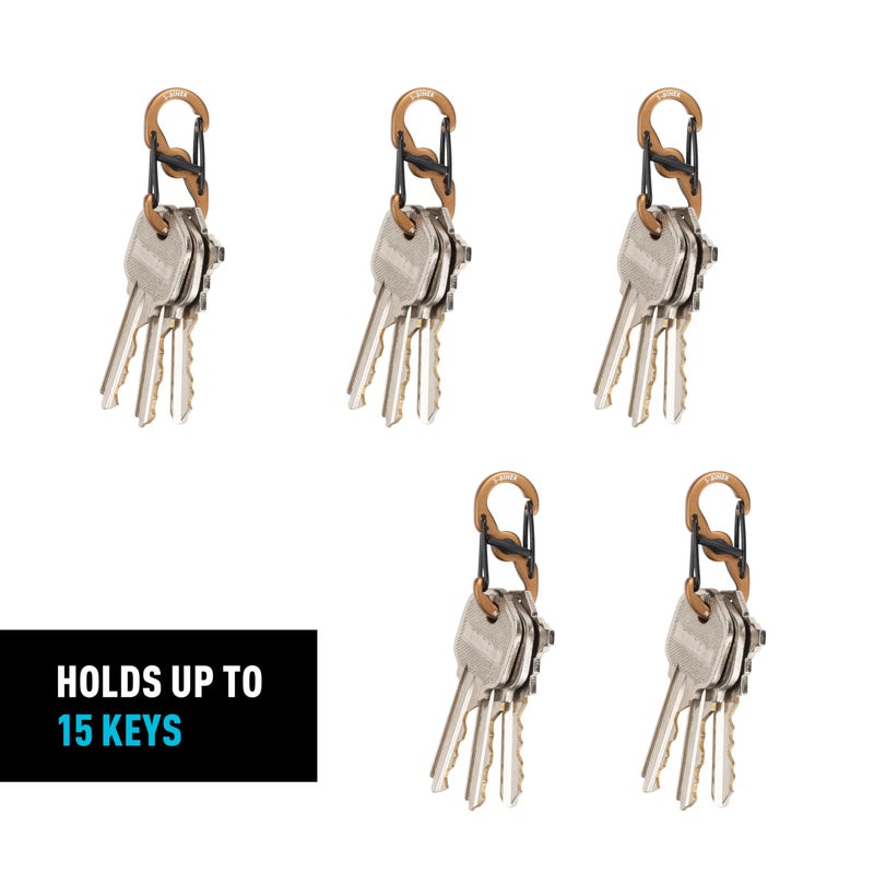 Nite Ize S-Biner MicroLock Aluminum - Secure Key Organizer for Everyday Use - Mini Twist-to-Lock Carabiners - Lightweight Aluminum Body - Heavy Duty - Convenient - Image 5